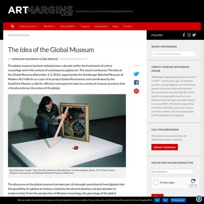 The Idea of the Global Museum - ARTMargins