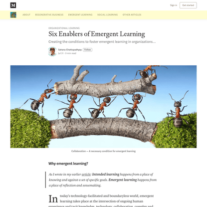 Six Enablers of Emergent Learning