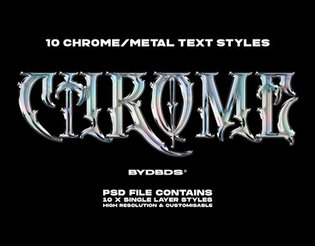 Chrome Metal Text Styles - byDBDS®