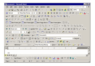 Microsoft Word toolbars