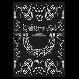 Poster for Kaiser 54 / the official pop-up nightclub at 54. International film festival Karlovy Vary produced by Bigg Boss. ...