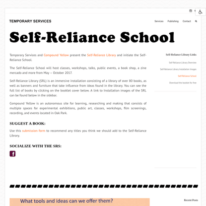 Self-Reliance School - TEMPORARY SERVICES