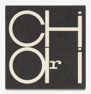 George Maciunas, Name card for Giuseppe Chiari, c. 1964