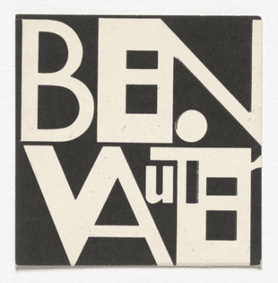 George Maciunas, Name card for Ben Vautier, c. 1964