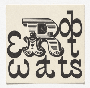George Maciunas, Name card for Robert Watts, c. 1964
