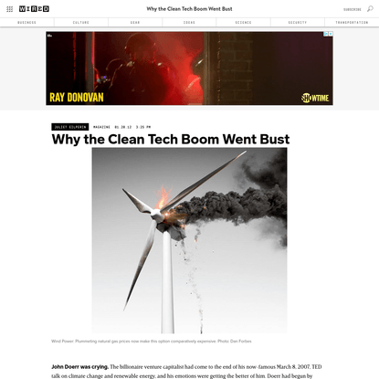Why the Clean Tech Boom Went Bust