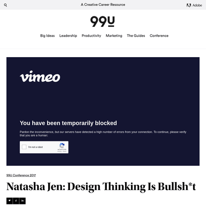Natasha Jen: Design Thinking Is Bullsh*t