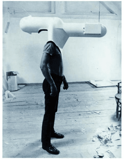 Walter Pichler, TV Helmet (Portable Living Room), 1967