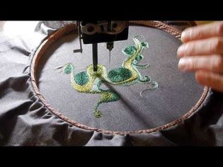 abstract machine embroidery