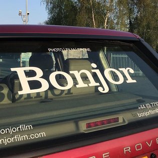 Visual Identity and vinyl application for @bonjorfilm