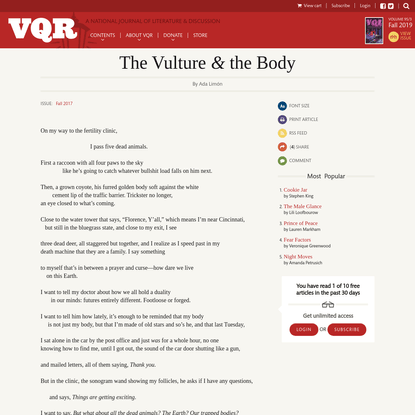 The Vulture &amp; the Body - Ada Limon