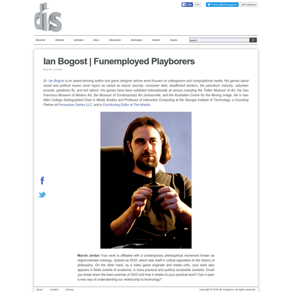 Ian Bogost | Funemployed Playborers