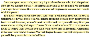 Forgiveness as an act of Self-Love