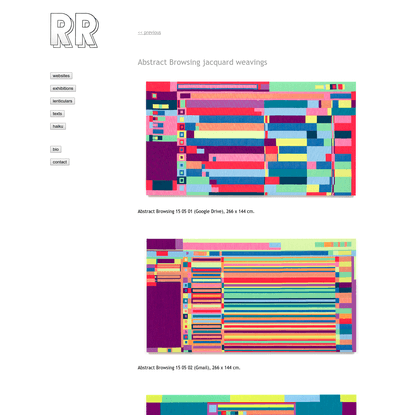 Rafaël Rozendaal - Abstract Browsing jacquard weavings