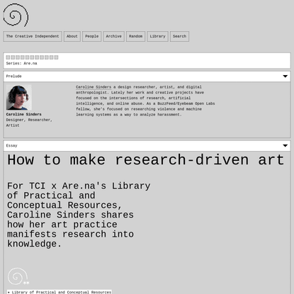 How to make research-driven art