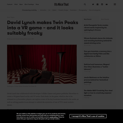 David Lynch makes Twin Peaks into a VR game - and it looks suitably freaky