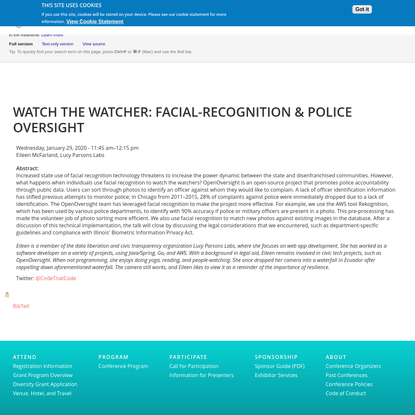 Watch the Watcher: Facial-Recognition & Police Oversight