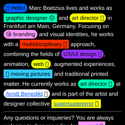 Marc Boetzius - Art Direction