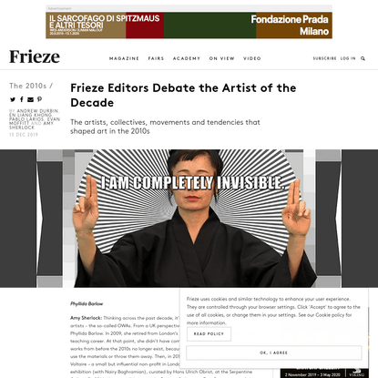 Frieze Editors Debate the Artist of the Decade | Frieze
