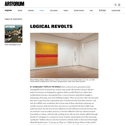Logical Revolts - Artforum International