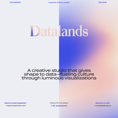 Datalands - Art, Data, Design
