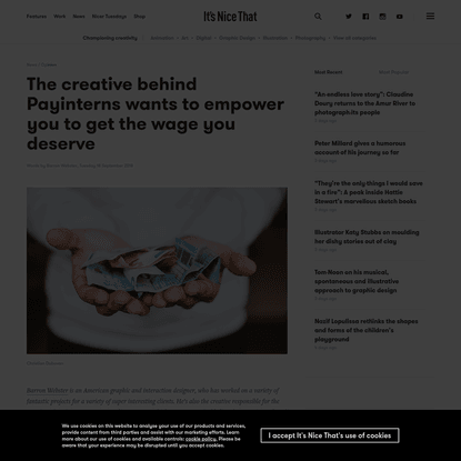 The creative behind Payinterns wants to empower you to get the wage you deserve. Article on It's nice that.