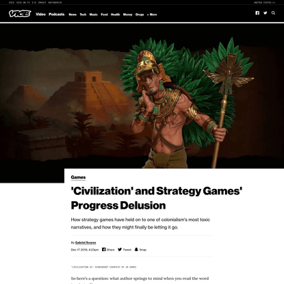 'Civilization' and Strategy Games' Progress Delusion