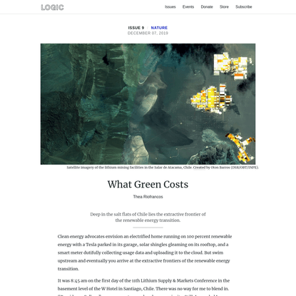 Thea Riofrancos, "What Green Costs", Logic No. 9