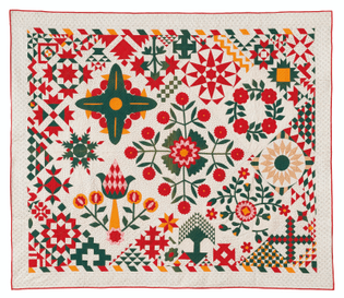 A Floral Applique Quilt