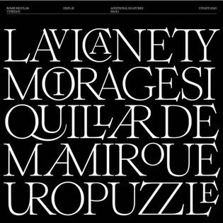 Repost @margot.leveque . Romie regular ligatures . . #youaretypography - #typecollect #typedesign #typespire #typeinspired #...