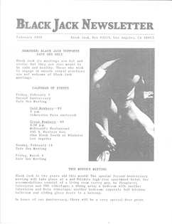 Black Jack Newsletter, February 1988