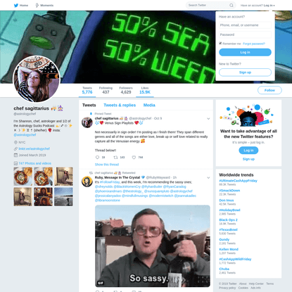 chef sagittarius 👩🏼‍🍳🧙🏼‍♀️ (@astrologychef) | Twitter