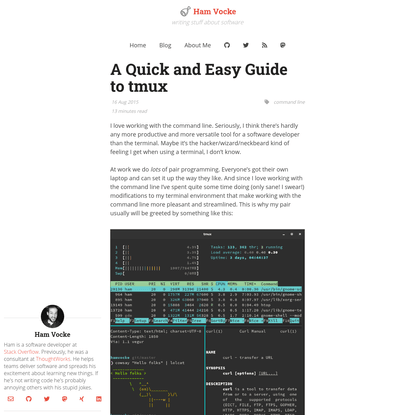 A Quick and Easy Guide to tmux