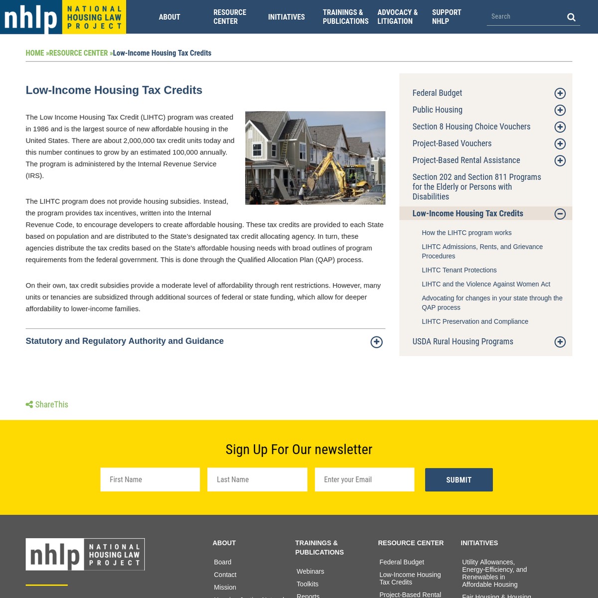 Low Income Housing Tax Credits NHLP Are na