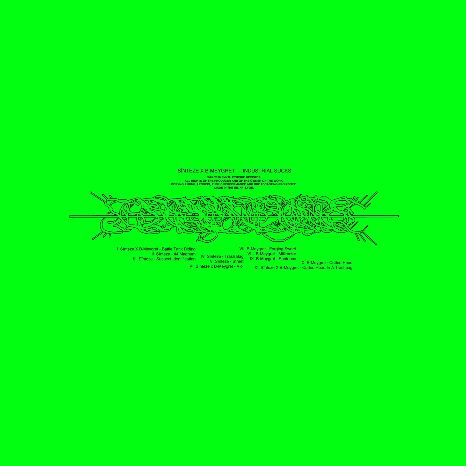 Digital Cover—Sïnteze X B-meygret_Industrial Sucks—Green