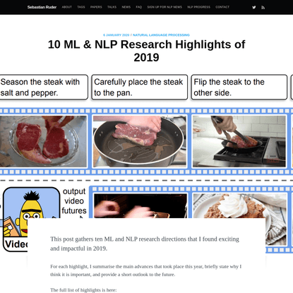 10 ML &amp; NLP Research Highlights of 2019