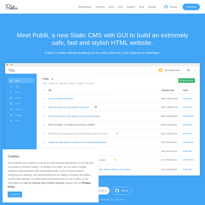 Publii - Open-Source CMS for Static Site