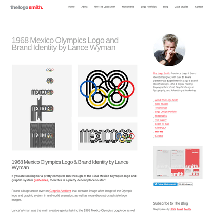 1968 Mexico Olympics Logo and Brand Identity by Lance Wyman