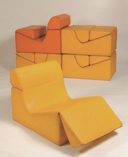 Jean Paul Barray 1970 convertible lounge chair