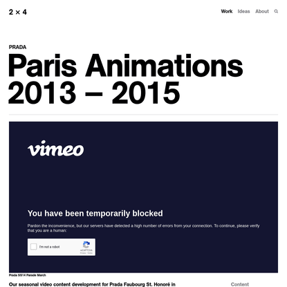 Paris Animations 2013 - 2015 - 2x4