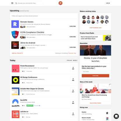 Product Hunt - The best new products in tech.