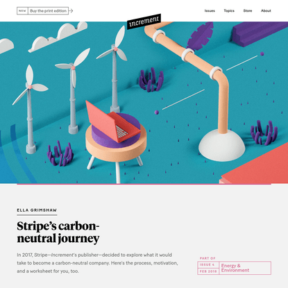 Stripe's carbon-neutral journey - Increment: Energy &amp; Environment