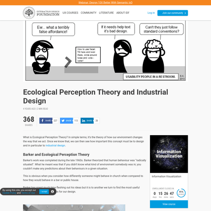 Ecological Perception Theory and Industrial Design