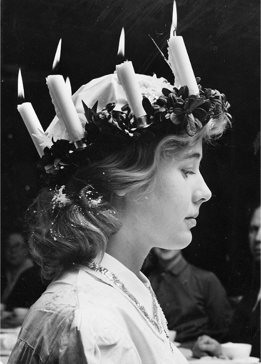 Eva Rydin as Lucia, 1955, Sweden