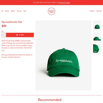 Spreadsheets Hat