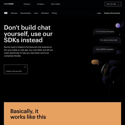 Chat SDK, API for real-time chat: Voice, Video &amp;Text Chat for Apps &amp; Websites