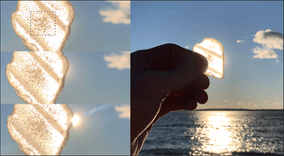 Sun caught through sea glass