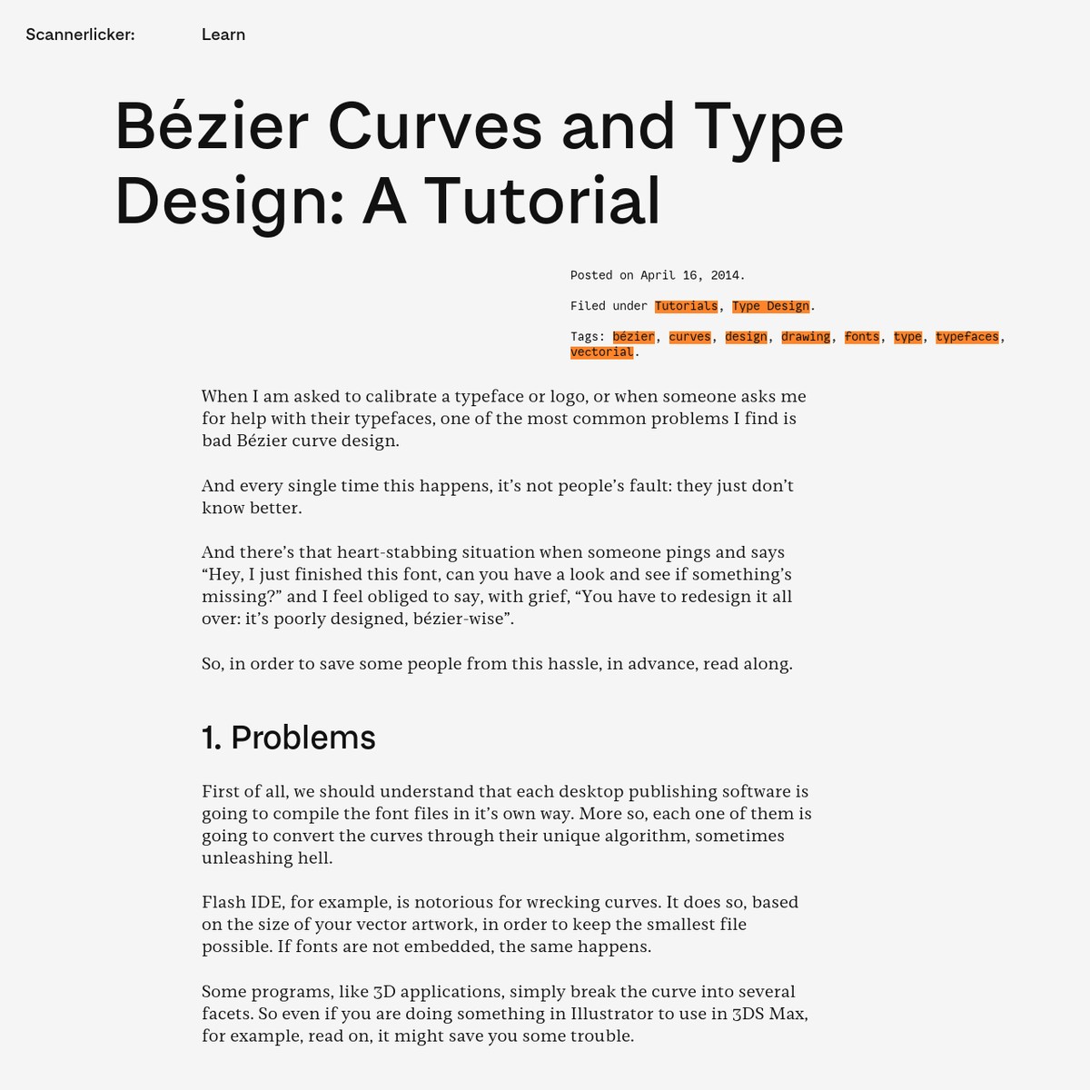B zier Curves And Type Design A Tutorial Learn Scannerlicker Are na