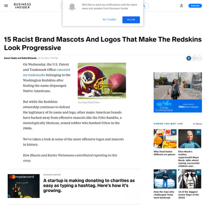 15 Racist Brand Mascots And Logos That Make The Redskins Look Progressive