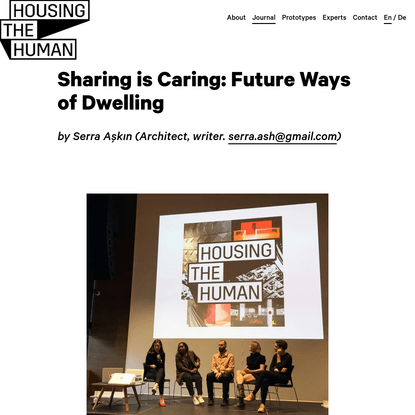 Sharing is Caring: Future Ways of Dwelling